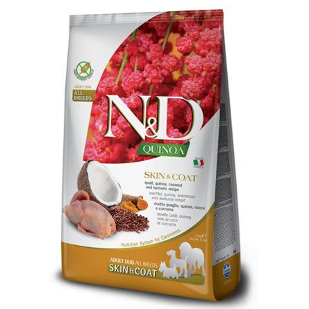 N&D Dog Quinoa Skin & Coat Quail Храна за Кучета