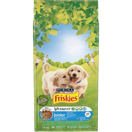 Friskies Junior Храна за Кученца с Пилешко 15 kg