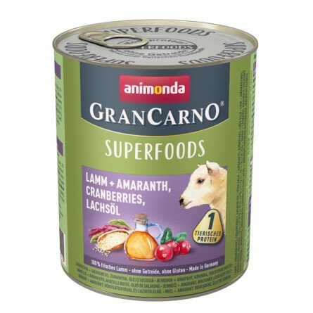 GranCarno Superfoods Храна за Кучета с Агнешко 800 g