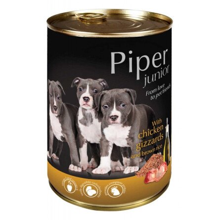 Piper Junior храна за куче с Воденички и Кафяв Ориз 400 g