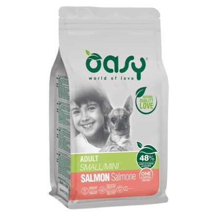 Oasy Salmon Monoprotein Adult Mini храна за куче със Сьомга 2.5 kg