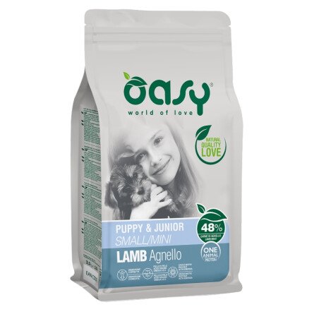 Oasy Lamb Monoprotein Junior Mini храна за куче с Агнешко месо 2.5 kg