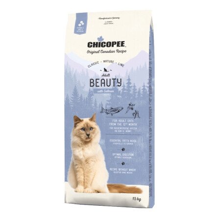 Chicopee Classic Nature Beauty Храна за Котки с Вкус на Сьомга 15 kg