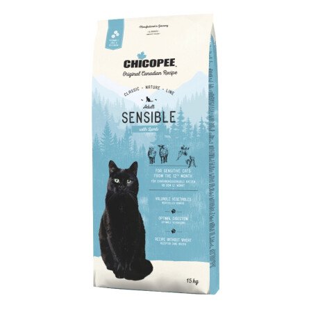 Chicopee Classic Nature Храна за Чувствителни Котки с Агне 15 kg
