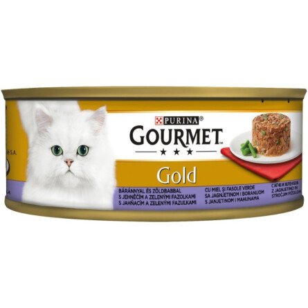 Gourmet Gold Храна за Котки с Агне и Зелен Боб 85 g