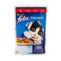 Felix Fantastic Pouch Храна за Котки с Говеждо 100 g