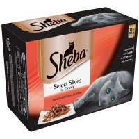Sheba Selection In Sauce Meat Храна за Котки в Сос Месно Меню 4 x 85 g
