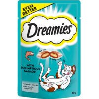 Dreamies Treats Лакомство за Котки със Сьомга 6 x 60 g