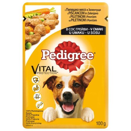 Pedigree Pouch Храна за Кучета с Пилешко и Зеленчуци 100гр