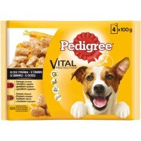 Pedigree Pouch Храна за Кучета с Говеждо, Агнешко, Пуешко и Моркови 4х100 гр