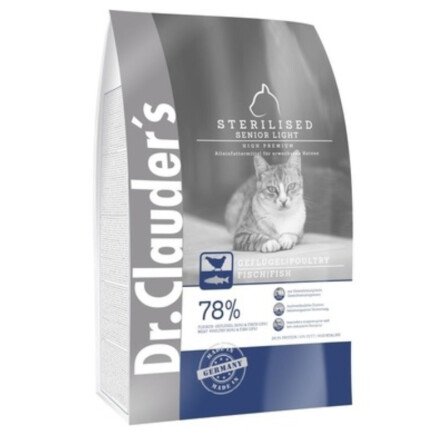 Dr. Clauder's Super Premium Cat Senior/Light Sterilized Храна за Котки с Пилешко и Риба
